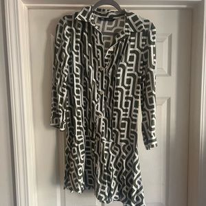 olive green patterned shirt Zara dress